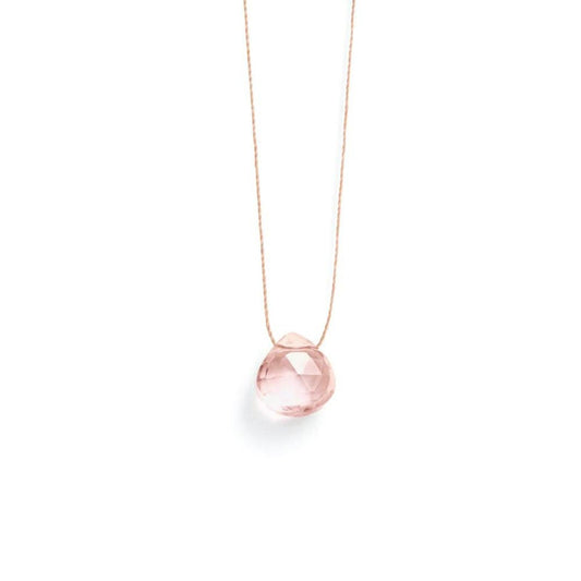 Wanderlust Life Fine Cord Gemstone Necklace - Champagne Quartz