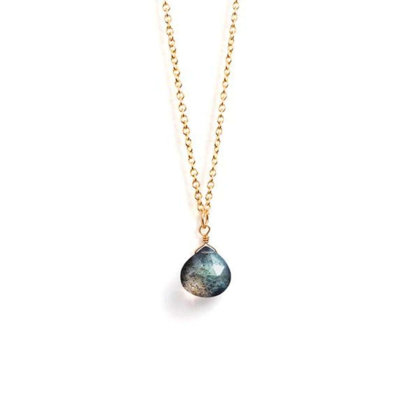 Wanderlust Life Fine Gold Chain Necklace - Labradorite