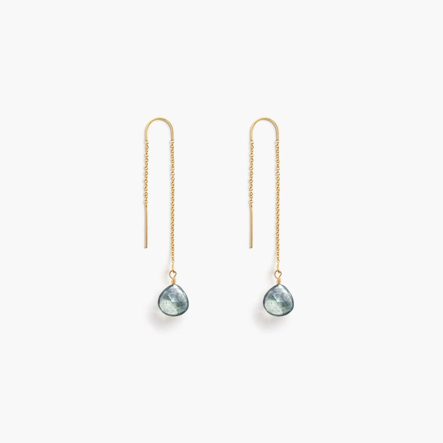 Wanderlust Life Waterfall Chain Earrings - Aquamarine