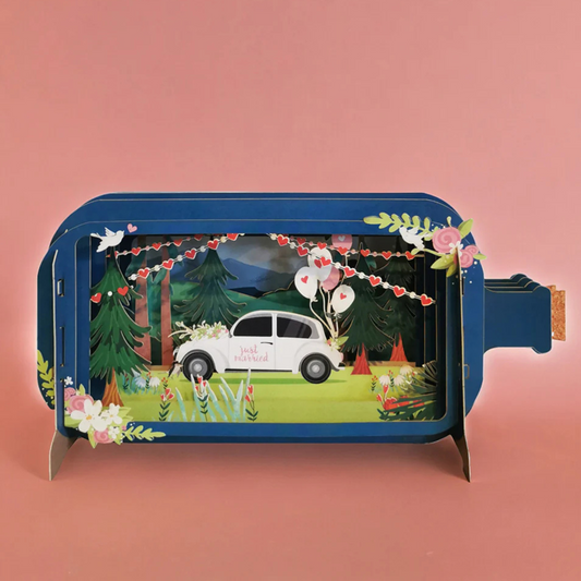 Alljoy Pop Up Greetings Card - Wedding Car