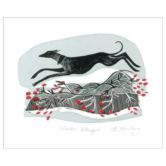 Greetings Card - Winter Whippet
