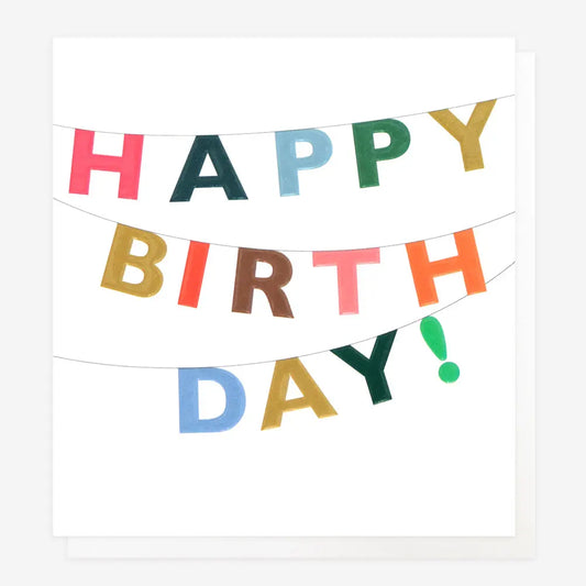 Greetings Card - Happy Birthday Bunting