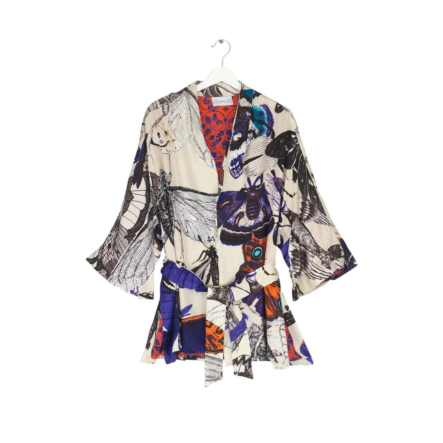 One Hundred Stars Wrap Jacket - Butterflies Cobalt