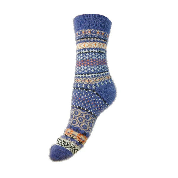 Wool Blend Socks - Scandi Blue