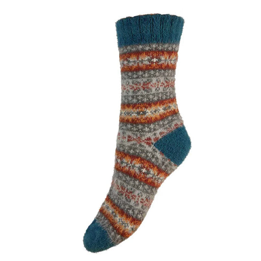 Wool Blend Socks - Scandi Teal