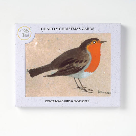 Pack of 6 Christmas Cards - Robin