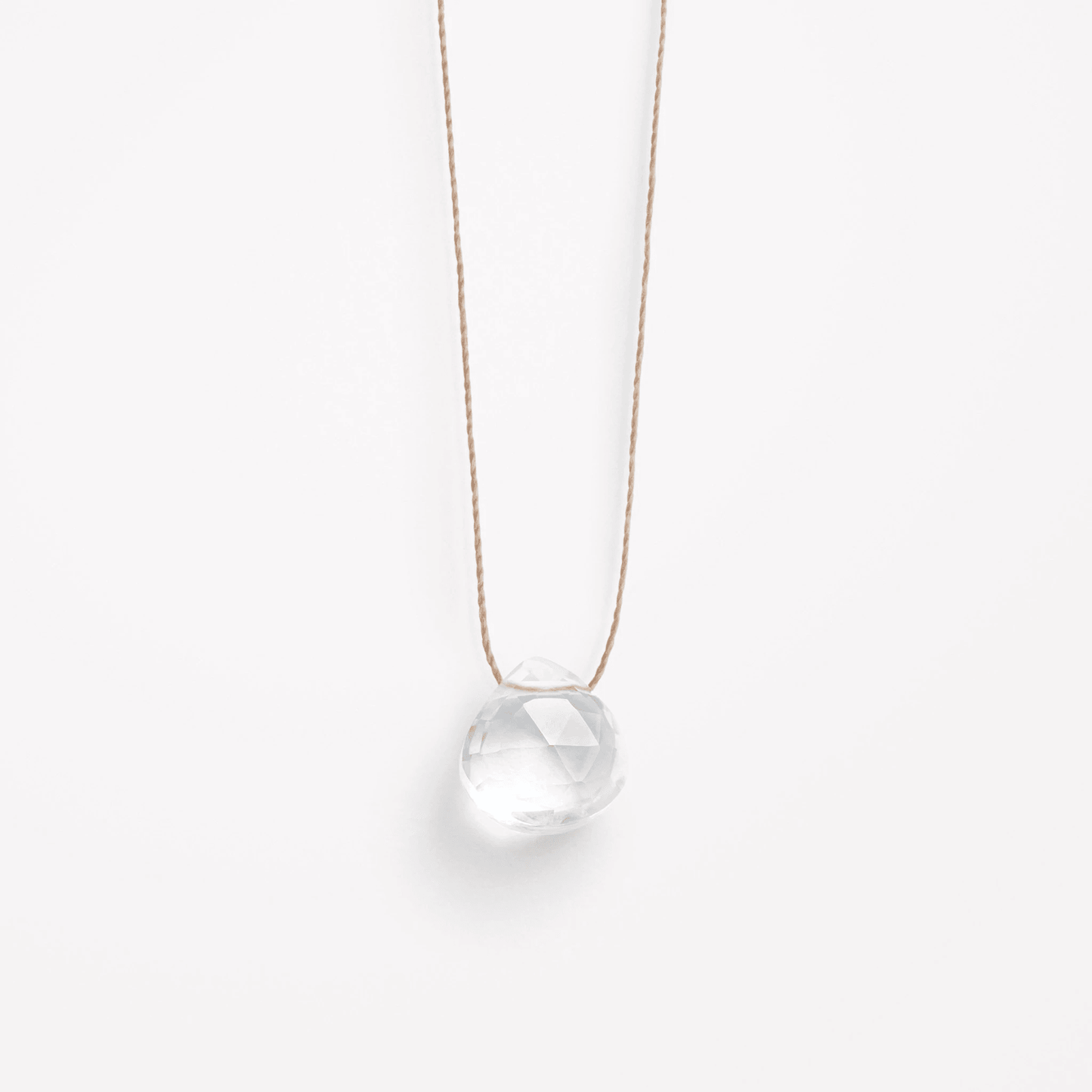 Wanderlust Life April Birthstone Fine Cord Necklace - Clear Quartz