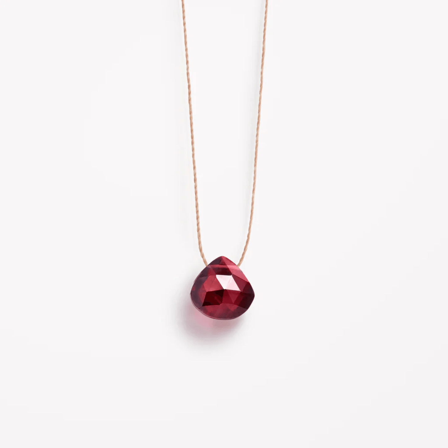 Wanderlust Life January Birthstone Fine Cord Necklace - Garnet