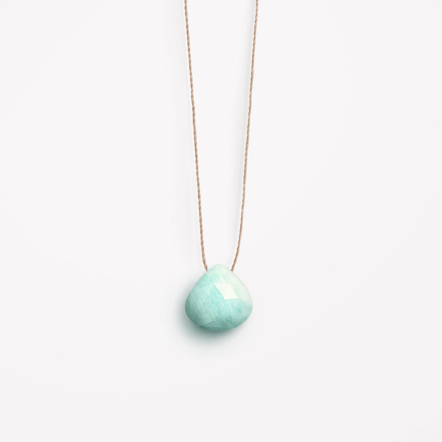 Wanderlust Life Fine Cord Gemstone Necklace - Amazonite