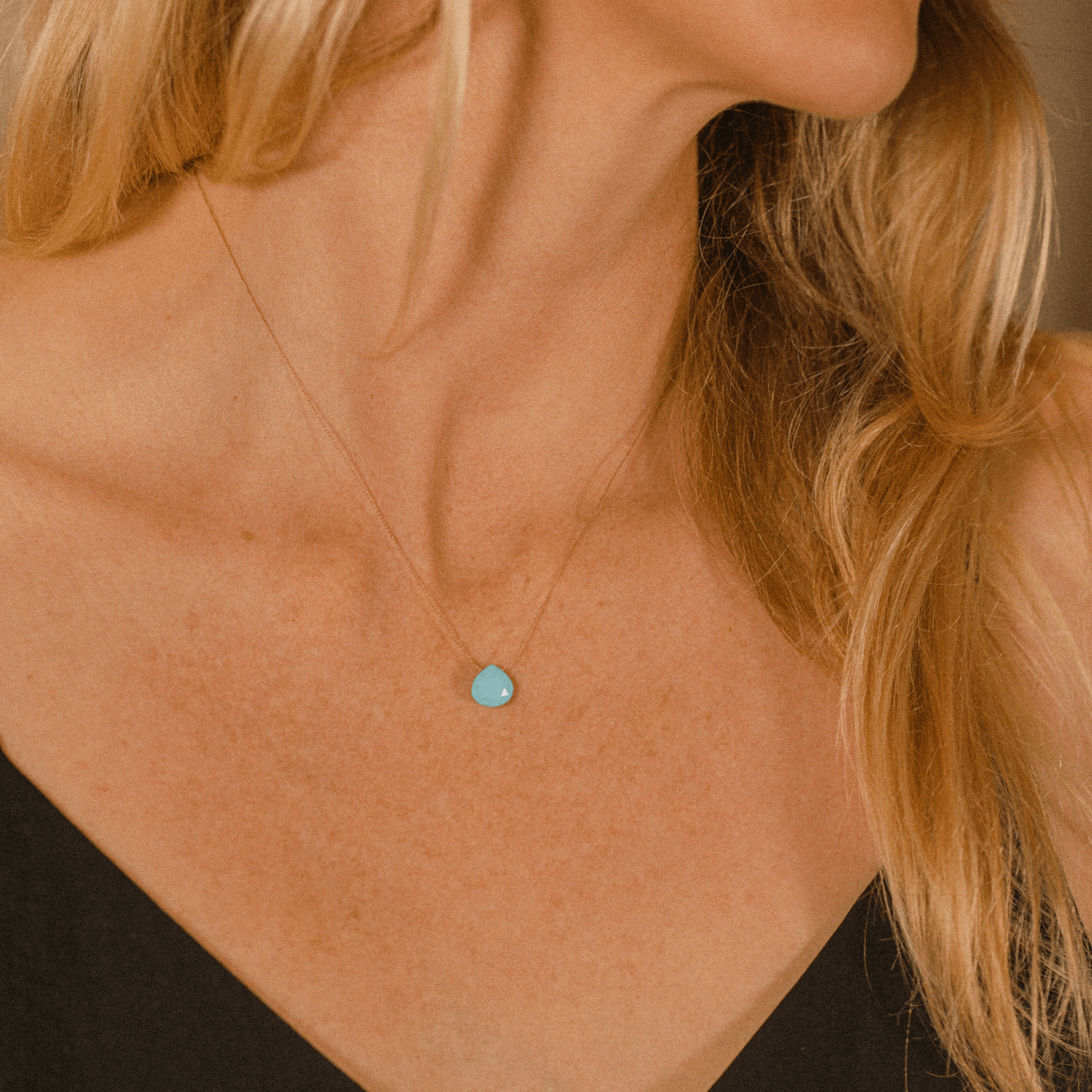 Wanderlust Life December Birthstone Fine Cord Necklace - Arizona Turquoise