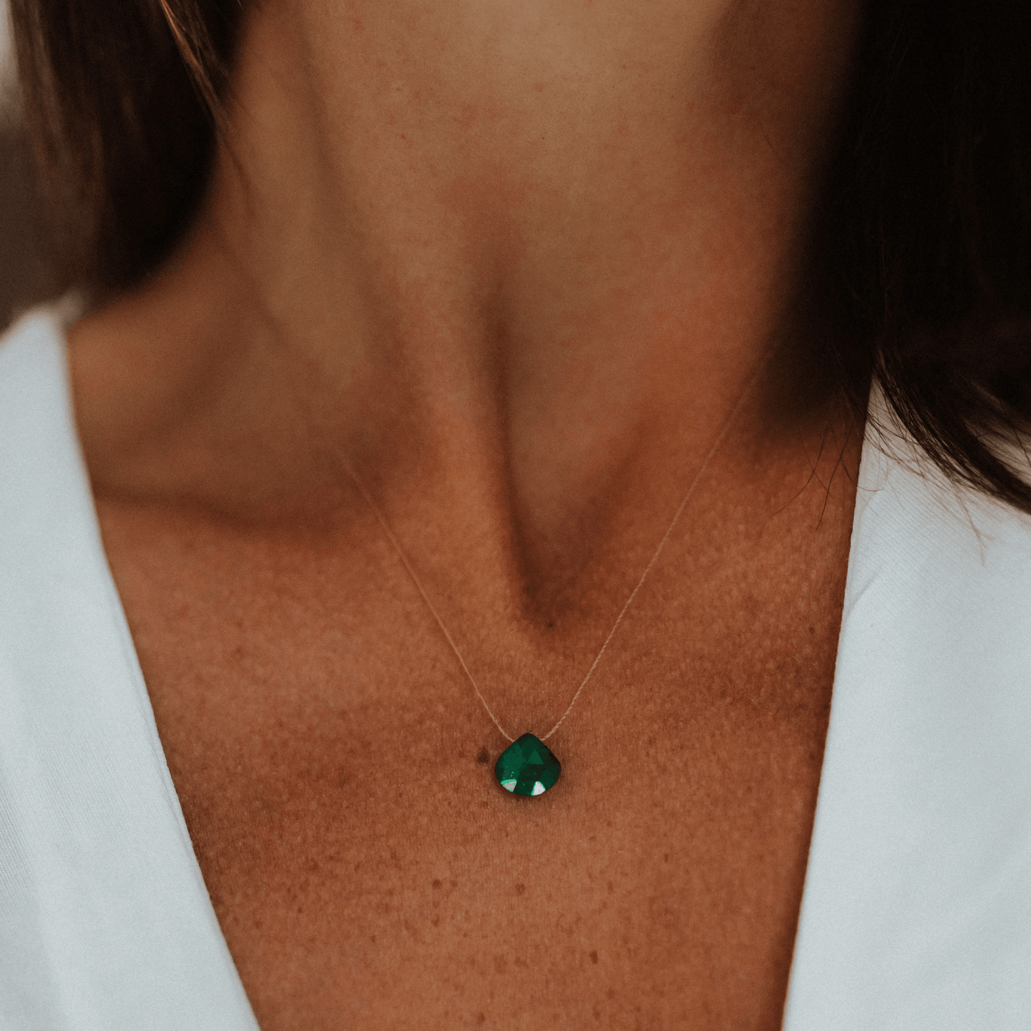 Wanderlust Life May Birthstone Fine Cord Necklace - Emerald