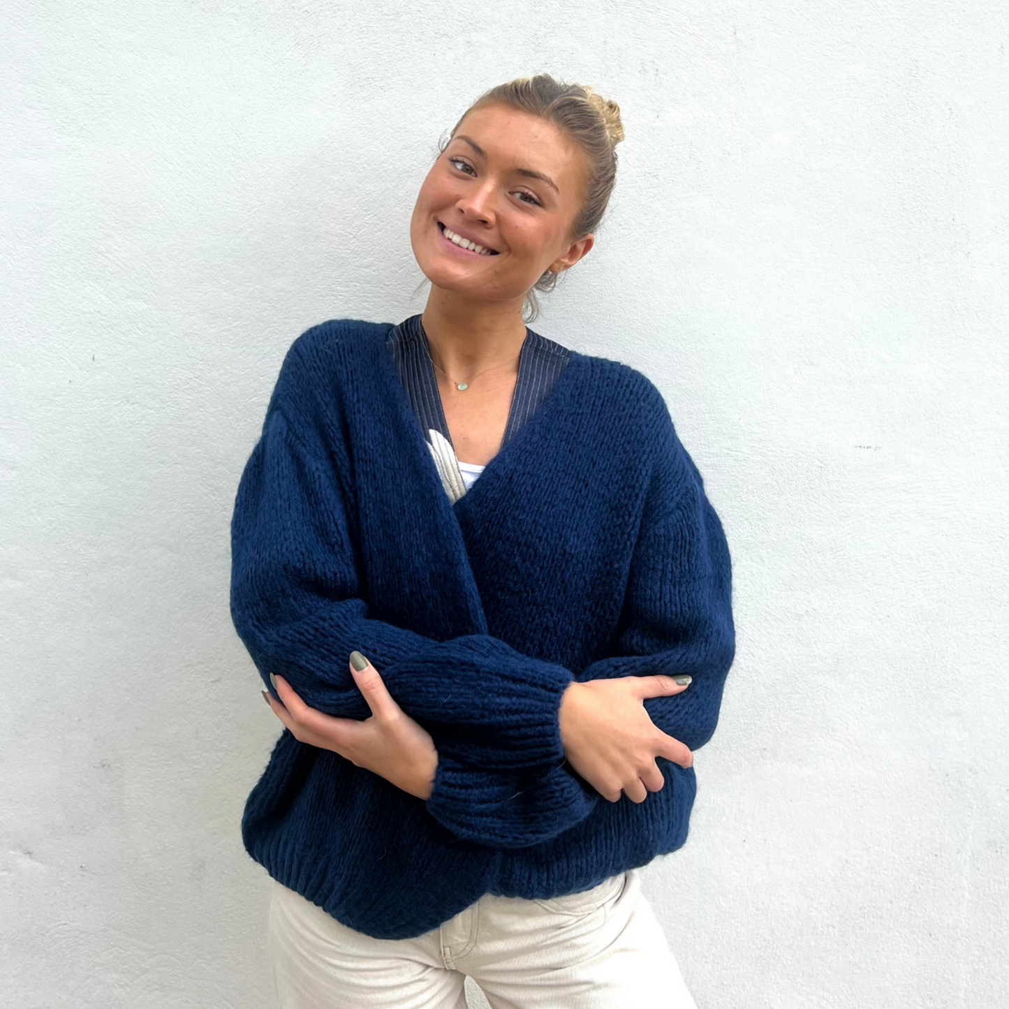 Smila Mohair Cardigan - Navy Blue