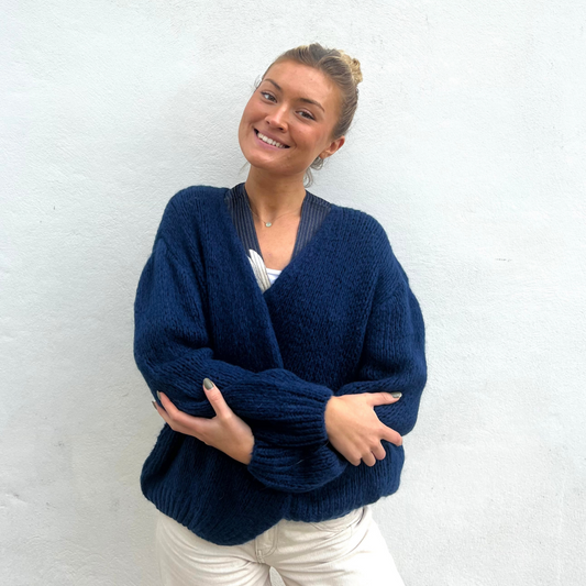 Smila Mohair Cardigan - Navy Blue