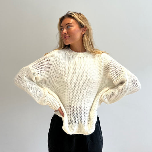 Olivia Mohair Jumper - White